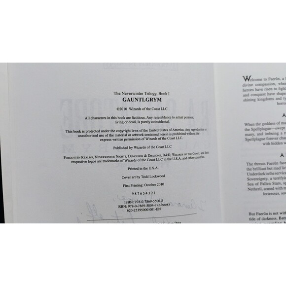 FORGOTTEN REALMS THE NEVERWINTER SAGA R.A. SALVATORE BOOKS 1-4 HARDCOVER SIGNED - Picture 13 of 15